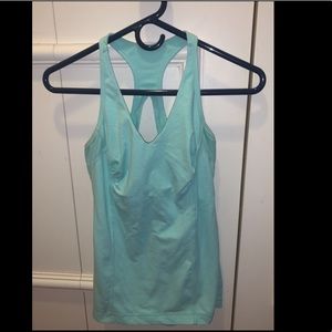 Lululemon teal racerback tank top, size 4